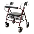 Karman Healthcare Karman Healthcare R-4800-BD Heavy Duty Rollator-Burgundy R-4800-BD